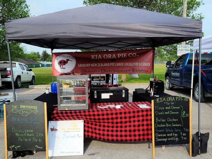 Lauren Cameron started Kia Ora Pie Co., pictured at the Peterborough Farmers' Market in Morrow Park, after travels to New Zealand introduced her to their savoury handheld pies. (Photo: Kia Ora Pie Co.)