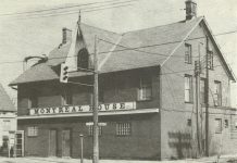 Now home to Dr. J's restaurant, the building at the corner of Aylmer and King streets in downtown Peterborough was formerly the Montreal House, with the original structure dating back to as early as 1858. (Photo: kawarthaNOW via Peterborough's Architectural Heritage, 1978)