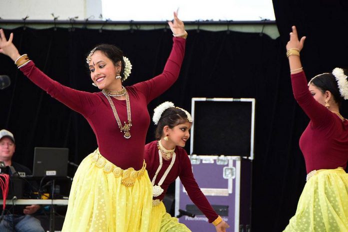 The New Canadians Centre's Canadian Multiculturalism Festival from June 20 to 27, 2022, will tell the story of our multicultural community through performance, storytelling, film, and food. Pictured is south Asian classical dance by Ukti - Centre for Movement & Arts at the 2019 Multicultural Canada Day Festival. (Photo courtesy of New Canadians Centre)