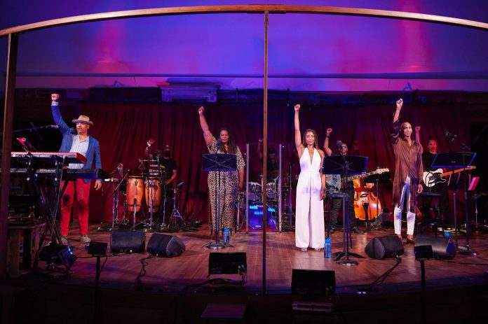 Peterborough's Beau Dixon (left) and the cast of "Freedom Cabaret: The Spirit and Legacy of Black Music" performing at the Stratford Festival in 2021. (Photo: David Hou / Stratford Festival)