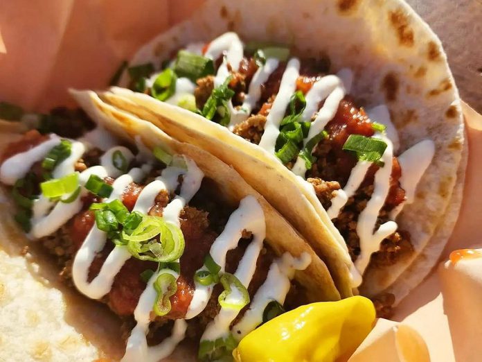 Travis Berlenbach's Trip Taco in Peterborough offers tacos inspired by cuisines around the world. There's also Bill's Biggie, a Peterborough-inspired taco that comes stuffed in a cheese quesadilla. (Photo: Trip Taco)
