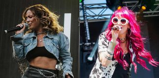 Juno award-winning JJ Wilde and Juno award-nominated Suzie McNeil will co-headline a Peterborough Musicfest rock-pop concert in Del Crary Park on August 3, 2022. (kawarthaNOW collage of promotional photos)