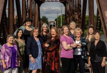 The 2022-2023 Board of Directors of the Women's Business Network of Peterborough. From left: Donna Enright, Technical Director; Tracy Minnema, Program Director; Chantal McDougall, Internal Communications Director; Kim Freeburn, Treasurer; Sandra Wilkins, Program Director; Diane Wolf, President; Christine Teixeira, Past President; Karyn Rowe, External Communications Director; Cathy Farley, Secretary; Katelyn Kemp, Membership Director; and Pamela van Nest, Director-at-Large. (Photo: Heather Doughty)