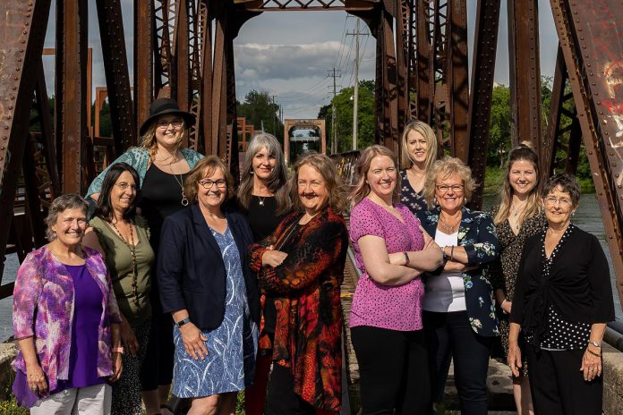 The 2022-2023 Board of Directors of the Women's Business Network of Peterborough. From left: Donna Enright, Technical Director; Tracy Minnema, Program Director; Chantal McDougall, Internal Communications Director; Kim Freeburn, Treasurer; Sandra Wilkins, Program Director; Diane Wolf, President; Christine Teixeira, Past President; Karyn Rowe, External Communications Director; Cathy Farley, Secretary; Katelyn Kemp, Membership Director; and Pamela van Nest, Director-at-Large. (Photo: Heather Doughty)