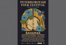 The full line-up for the Peterborough Folk Festival, which runs August 18 to 21, 2022 including a free weekend of concerts at Nicholls Oval Park. (Poster: Brittany Brooks)