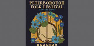 The full line-up for the Peterborough Folk Festival, which runs August 18 to 21, 2022 including a free weekend of concerts at Nicholls Oval Park. (Poster: Brittany Brooks)