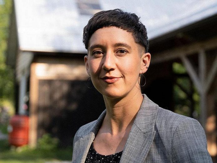 Tegan Moss, executive director of Peterborough GreenUP, at GreenUP's Ecology Park, the location of the environmental charitable organization's 30th anniversary celebration on August 11, 2022. (Photo: Tanner Pane)