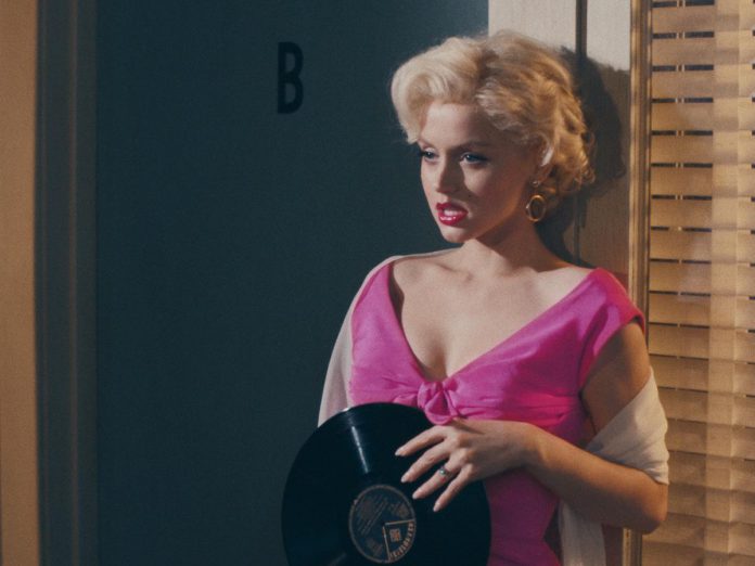 Ana de Armas stars as Hollywood icon Marilyn Monroe in the fictionalized biopic Blonde, based on the novel of the same name by Joyce Carol Oates. The film premieres on Netflix on Friday, September 23, 2022. (Photo courtesy of Netflix)