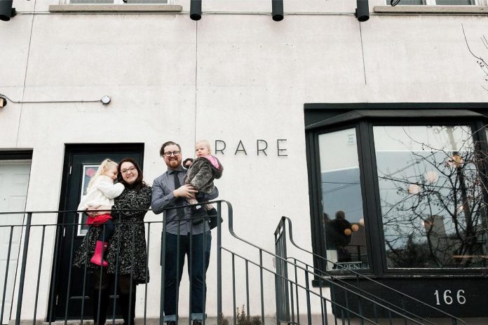 Former Rare owners Kassy and Tyler Scott decided to leave restaurant ownership to spend more time in nature with their two young daughters and to pursue their venture Rare Escape, which offers guided outdoor culinary experiences in Peterborough and the Kawarthas. (Photo courtesy of Rare Culinary Arts Studio)
