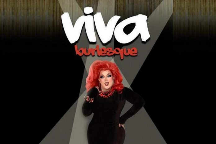 Toronto drag queen Carlotta Carlisle will host 'Viva Burlesque' at Pinestone Resort in Haliburton on August 26, 2022. Part of Minden Pride, the event will feature stars from Toronto's drag scene, local performers, and more. (Graphic: Viva Burlesque - The 2022 Burlesque Ball / Facebook)