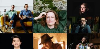 John Showman and Chris Coole, Sarah Harmer, Melissa Payne and Ken Tizzard, JJ Jun Li Bui, Dave Gunning, and Kuné are performing at the fall open-air festival at Westben in Campbellford, running for three weekends from September 9 to 25, 2022. The festival also features three each of Westben's "Sound in Nature" series and community-focused "Sunday Discoveries" series. (kawarthaNOW collage of artist photos)