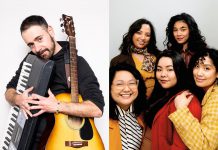 Toronto-based musical comedian Anesti Danelis and all-Filipina Tita Collective. (Photos by Dahlia Katz and Tita Collective)