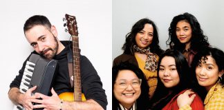 Toronto-based musical comedian Anesti Danelis and all-Filipina Tita Collective. (Photos by Dahlia Katz and Tita Collective)