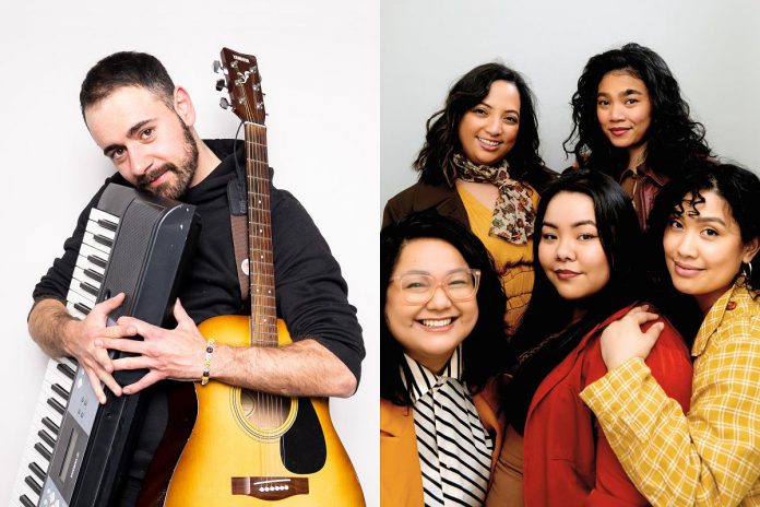 Toronto-based musical comedian Anesti Danelis and all-Filipina Tita Collective. (Photos by Dahlia Katz and Tita Collective)
