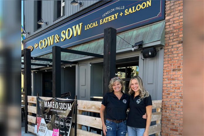 Mother-and-daughter team Lorraine and Emily Forbes have sold the Cow & Sow Eatery in Fenelon Falls to local business owners Sandy and Haley Pickering of On The Locks restaurant. (Photo: Cow & Sow Eatery / Facebook)
