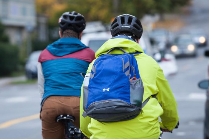 By shifting our habits to include active transportation to and from class or work, we can begin to include bikes and walks in the autumn aesthetic while improving wellness, community connectivity, and environmental impact. (Photo: GreenUP)