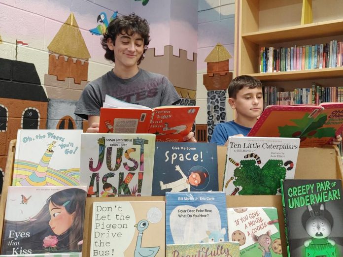 According to Nicole Tripp, the librarian at Immaculate Conception, most of the school library's budget comes from book fair fundraisers, and there have been few new purchases for the library since 2019.  (Photo: Nicole Tripp)