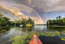 Mike Quigg's photo of a double rainbow over Kasshabog Lake in Peterborough County was our top post on Instagram for August 2022. (Photo: Mike Quigg @_evidence_ / Instagram)