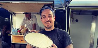 Taso Hatzianastasiou, owner of Taso's Restaurant & Pizzeria in downtown Peterborough, at a pop-up restaurant event on September 3, 2022 at 18 Lindsay Road in Fowlers Corners. Taso'z has acquired the former location of Momma's Pizzeria and will be opening a second restaurant there. (Photo: Taso's Restaurant & Pizzeria)