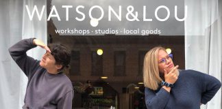 Anna Eidt and Erin Ebenbauer (née Watson) are amicably parting ways after five years as co-owners of downtown creative arts shop Watson & Lou. With Eidt having returned to her roots in music education, Ebenbauer will assume full ownership of the shop. (Photo: Watson & Lou)