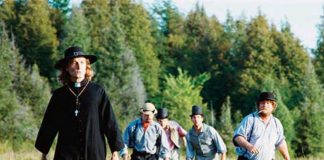 4th Line Theatre founder and creative director Robert Winslow (left) in his play "The Cavan Blazers," which was the first production at the Winslow Farm in Millbrook in 1992. The play will be restaged from August 1 to 26, 2023, directed by 4th Line's managing artistic director Kim Blackwell. (Photo: Wayne Eardley / Brookside Studio)