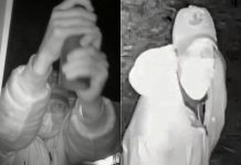 The OPP have released these photos from surveillance video of a suspect in multiple incidents of mischief and fires damaging cell phone towers in eastern Ontario. (Police-supplied photos)