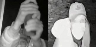 The OPP have released these photos from surveillance video of a suspect in multiple incidents of mischief and fires damaging cell phone towers in eastern Ontario. (Police-supplied photos)