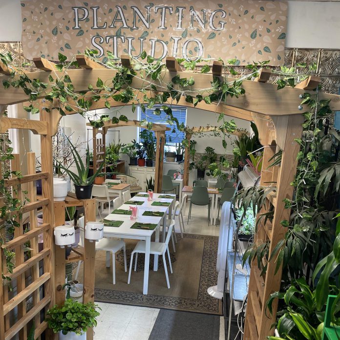 Tiny Greens also has a do-it-yourself planting studio where you can book a planting party with friends, a work function, or birthday planting party. (Photo courtesy of Tiny Greens)