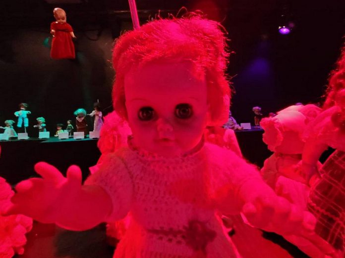 The Creepy Doll Museum exhibit at The Theatre on King in downtown Peterborough in 2021. (Photo: Creepy Doll Museum / Instagram)