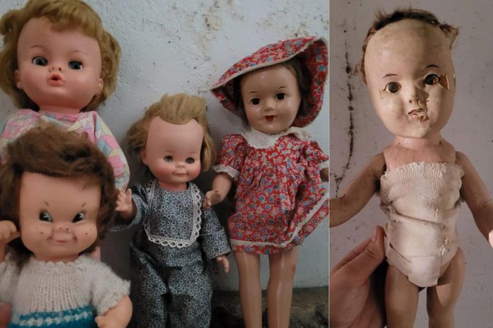 A few of the many discarded and donated dolls in the Creepy Doll Museum. (Photos: Creepy Doll Museum / Instagram)