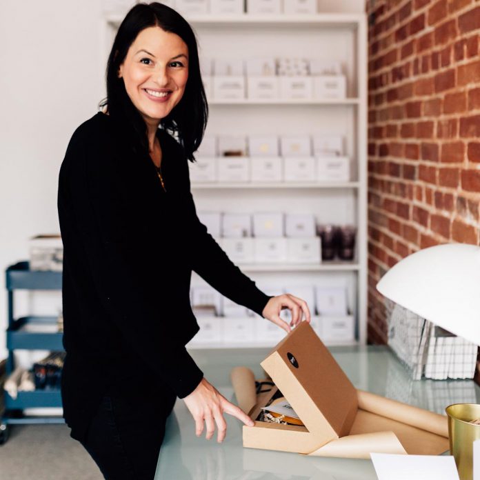 Lesley Robb, owner of Swell Made Co., is working to make her company's shipping more sustainable.  A member of Green Economy Peterborough, Robb received a $20,000 Desjardins GoodSpark grant for the effort.  (Photo courtesy of Lesley Robb) 