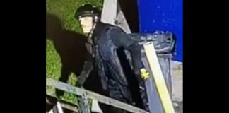 The suspect in a break-and-enter at a Lindsay business on October 9, 2022. (Police-supplied photo)