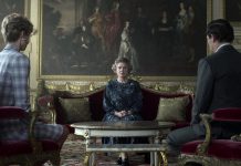 Imelda Staunton stars as Queen Elizabeth with Elizabeth Debicki as Princess Diana and Dominic West as Prince Charles in the firth season of The Crown, which depicts the most turbulent era of the Queen's reign in the 1990s. It premieres on Netflix on Wednesday, November 9 and, following calls for sensitivity given the Queen's death, will include a disclaimer the series is a fictionalized portrayal based on historical events. (Photo: Netflix)