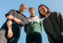 Kawartha Lakes indie pop-rockers Heaps (Warren Frank, Tanner Paré, and Fred Kwon), who released their EP "Little Blue" in July, perform at the Gordon Best in downtown Peterborough on Saturday, October 8 along with Boyhood and vanCamp. (Photo: Mike Neal)