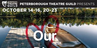 The Peterborough Theatre Guild's production of the one-act comedic drama "Our Place" runs for seven performances from October 14 to 23, 2022. (Graphic: Peterborough Theatre Guild)