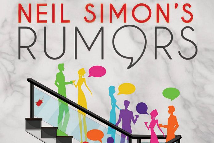 The Peterborough Theatre Guild's production of Neil Simon's "Rumors" runs from November 4 to 19, 2022 at the Guild hall in Peterborough's East City. (Graphic courtesy of Peterborough Theatre Guild)