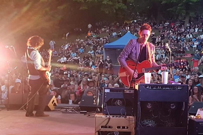 James McKenty reunited with his The Spades bandmates Josh Robichaud and Tommy Street in 2018 for a performance at the Peterborough Folk Festival. (Photo: Peterborough Folk Festival)