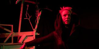 In her new one-person play "Anxiety," Peterborough writer and theatre artist Kate Story uses the epic Old English poem "Beowulf" as a jumping-off point to examine the history of the English language and the roots of white supremacy, while seeking to understand her place in a modern world seemingly gone mad. (Photo: Andy Carroll)