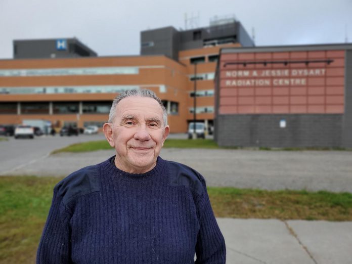 Two years ago, Cobourg resident Stuart Morley became the first-ever patient at Peterborough Regional Health Centre (PRHC) to receive life-changing cancer treatment by interventional radiology-radiofrequency ablation for a tumour on his kidney. (Photo courtesy of PRHC Foundation)