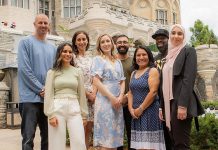 Pontypool's Derek Welch (left) at Casa Loma in Toronto with seven other bakers representing central Canada in a regional qualifying round for CTV's new reality cake competition series "Cross Country Cake Off," which premieres on December 15, 2022. (Photo: CTV)