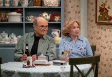 Kurtwood Smith and Debra Jo Rupp reprise their roles as Red and Kitty Forman in the new Netflix series "That '90s Show," a spin-off of the hit sitcom "That '70s Show." The series picks up 15 years later, when the daughter of daughter of original characters Eric Forman and Donna Pinciotti visits her grandparents for the summer. Most of the original cast members will appear as guests in the series, which premieres on Thursday, January 19th. (Photo: Netflix)
