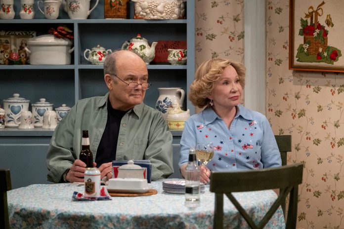 Kurtwood Smith and Debra Jo Rupp reprise their roles as Red and Kitty Forman in the new Netflix series "That '90s Show," a spin-off of the hit sitcom "That '70s Show." The series picks up 15 years later, when the daughter of daughter of original characters Eric Forman and Donna Pinciotti visits her grandparents for the summer. Most of the original cast members will appear as guests in the series, which premieres on Thursday, January 19th. (Photo: Netflix)
