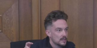 Town Ward councillor Alex Bierk speaks in support of one of his two motions to address the city's homelessness crisis at the inaugural general committee meeting of Peterborough's new city council on December 5, 2022. (kawarthaNOW screenshot of City of Peterborough livestream)