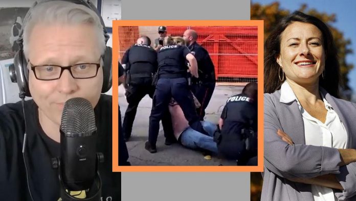 Peterborough mayor Diane Therrien appeared on The Dean Blundell Show on August 17, 2022 to speak to the reaction to her f-bomb laden tweet about the Romana Didulo followers who tried to 'arrest' Peterborough police officers the previous weekend. (kawarthaNOW screenshot)