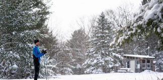 Presented by Wild Rock Outfitters and Kawartha Nordic Ski Club, the 8-Hour Ski Relay for Mental Health takes place on January 22, 2023 at Kawartha Nordic in North Kawartha Township. A group of Peterborough-area skiers will be cross-country skiing to raise funds for the Canadian Mental Health Association Haliburton, Kawartha, Pine Ridge's Garden Homes Project, which aims to provide affordable small homes for vulnerable people in the Peterborough area at risk of homelessness. (Photo: Wild Rock Outfitters / Facebook)