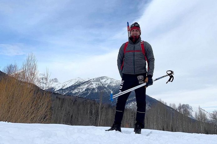 Wild Rock Outfitters staffer and Kawartha Nordic Ski Club board member John Hauser organizes an eight-hour ski relay for mental health. He held a similar event in 2022 after losing a cousin to suicide during the pandemic and feeling the pandemic's toll on his own mental health.  (Photo: Wild Rock Outfitters/Instagram)