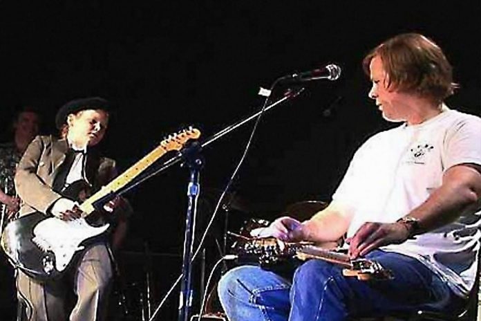 A young Jimmy Bowskill performing with Jeff Healey. (Photo: Bowskill family)