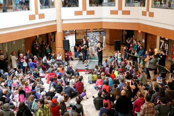 Hundreds of young readers came out to the 2017 Peterborough Family Literacy Day event at Peterborough Square. The event returns for the first time since the pandemic  on Saturday, January 28, 2023 from 9 a.m. to noon at Peterborough Square. (Photo courtesy of Peter Rellinger)