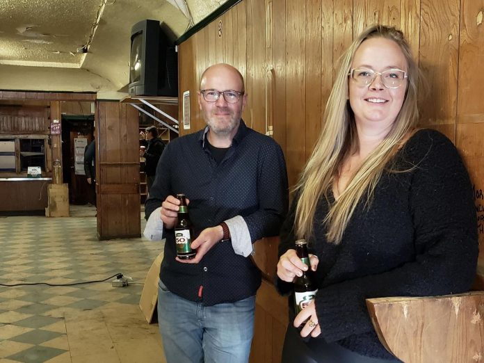 Trent University alumni Steve Robertson and Ashley Holmes, along with two other investor friends, are reopening The Pig's Ear Tavern in summer 2023. The historic pub closed in 2017 after former owners John and Lylie Punter retired and sold the building. (Photo: Trent University Alumni Association)