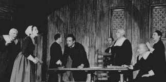 A scene from the 1953 production of Arthur Miller's play "The Crucible" about the 17th-century Salem witch trials in colonial America and an allegory for the anti-communist witch-hunts in the U.S. in the mid 20th century. The Peterborough Theatre Guild production, which runs for 10 performances from January 20 to February 4, will be set in the 1930s. (Photo: Fred Fehl / AP)